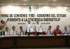 Firma Quirino convenio con FIDE para ahorros en energía eléctrica