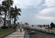 Trabajarán restauración del Malecón por las noches