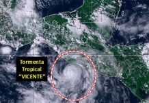 Se forma la tormenta tropical ‘Vicente’ al sur de Chiapas