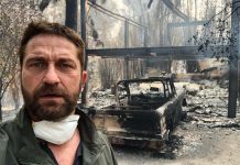 Gerard Butler muestra su casa calcinada en redes sociales tras los incendios de California