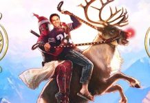 Este es el póster de la película navideña de Deadpool