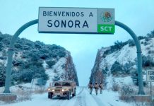 Cierran paso carretero entre Sonora y Chihuahua por nevadas