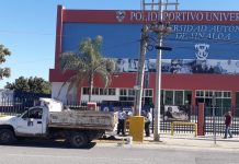 Detectan toma clandestina de agua en el Polideportivo de la UAS
