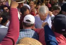 Reciben rosarenses con gran júbilo a AMLO