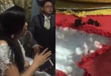 Estafan a pareja en plena boda; les vendieron un pastel de unicel