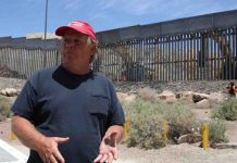 Hombre de 56 años construye su propio muro con México