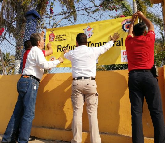 Inician con la colocación de lonas de identificación de Refugio temporal