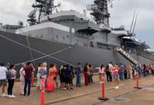 Por lluvia suspenden visita al buque japonés