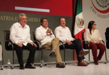 Asiste Quirino al Primer Informe de los senadores Imelda Castro y Rubén Rocha