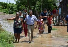 Realizan evaluación de daños por lluvias torrenciales en Rosario.