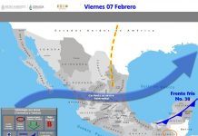 Medidas de prevención ante el descenso en las temperaturas, consecuencia del Frente Frío No. 38 y la octava tormenta invernal