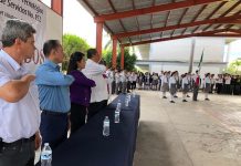 Aperturan autoridades municipales semestre escolar de CBTIS 152.