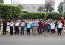 Autoridades municipales conmemoran 107 aniversario del Día del Ejército Mexicano.
