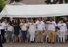 Autoridades municipales conmemoran el 199 aniversario del Día de la Bandera Nacional.