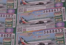 Llegan a Mazatlán los cachitos de la rifa del avión