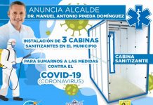 Anuncia Alcalde Dr. Manuel Pineda instalación de cabinas sanitizantes en Rosario