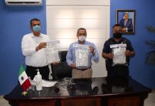 ENTREGA UTESC 600 PROTECTORES FACIALES A AYUNTAMIENTOS DE EL ROSARIO Y ESCUINAPA