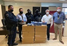 SSP Sinaloa, SSPyTM y Protección Civil Municipal reciben donativo de cubrebocas de tiendas OXXO Plaza Culiacán