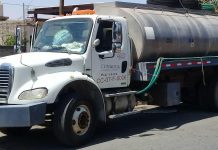 Llega pipa de agua para abastecer de líquido a las comunidades y cabecera municipal.
