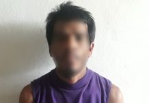 Policías Estatales aseguran a hombre con sustancias nocivas para la salud