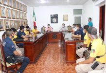 Agradecen elementos Protección Civil y Bomberos Voluntarios de Escuinapa a presidente municipal por entrega de equipo de protección para COVID-19.
