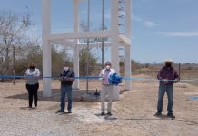 El Alcalde Dr Manuel Pineda inauguró este fin de semana el nuevo tanque elevado de agua potable en la comunidad de Las Garzas en el municipio de Rosario.