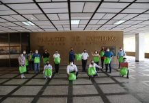 Integrantes de la Intercamaral Juvenil reciben paquetes sanitarios anti COVID-19