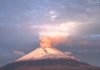 Popocatépetl regala hermosa postal al amanecer