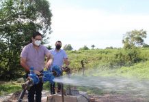 Supervisa Alcalde Dr. Emmett Soto Grave, funcionamiento en pozo profundo de la Loma Gabriel Leyva Solano.