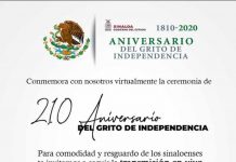 Exhorta Protección Civil Estatal a no romper el distanciamiento social por covid-19 este 15 y 16 de septiembre.