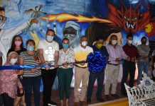 Con un mural artístico inspirado en la actual situación de pandemia, un nutrido grupo de turistas del programa “Viajemos Puro Sinaloa”