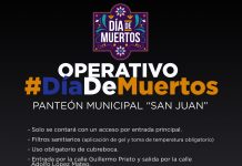 Del 31 de octubre al 02 de noviembre, iniciaran con el operativo especial por festejo de día de muertos