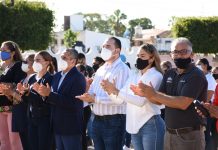 Autoridades del municipio de Rosario, encabezadas por el Alcalde Dr. Manuel Antonio Pineda Domínguez, conmemoraron el 110 aniversario de la revolución mexicana.