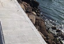 Vandalizan pavimentación de obra recién inaugurada, en Teacapán