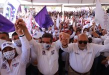 Rubén Rocha Moya y Héctor Melesio Cuén Ojeda apoyan a los candidatos del distrito 20 en Mazatlán.