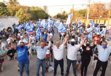 El candidato por la diputación local Dr. Manuel Pineda, ofreció un emotivo discurso en el que por primera vez se comprometió a que una vez llegando al Congreso del Estado