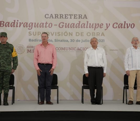 Carretera Badiraguato a Guadalupe y Calvo brindará mejor futuro a la gente de la sierra: Quirino