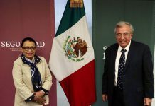 Se reúne Rocha Moya con la secretaria de Seguridad del Gobierno de la República, Rosa Isela Rodríguez