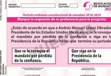 INE aprueba boleta para revocación de mandato