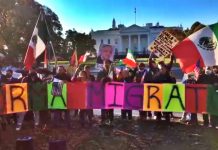 Migrantes expresan su apoyo a AMLO frente a la Casa Blanca; piden reforma migratoria