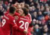 Liverpool golea y es segundo en la Liga Premier