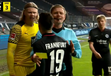 Gesto obsceno y respuesta en español: el tenso cruce entre Haaland y Rafael Santos Borré en la Bundesliga