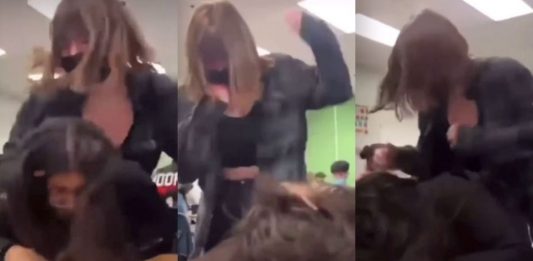 Chica golpea brutalmente en la cabeza a su compañera de clase; los demás solo observaron y rieron | FUERTE VIDEO