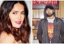 Así fue el día que Salma Hayek conoció a Eminem y le derramó agua por error