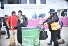 Servicios Públicos levanta 21 toneladas de basura después de la conmemoración del Grito de Independencia