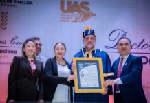 Entrega la UAS el Grado de Doctor Honoris Causa a Luciano Concheiro, reconociendo su aporte académico y científico, así como su labor por la justicia social y la transformación educativa de México