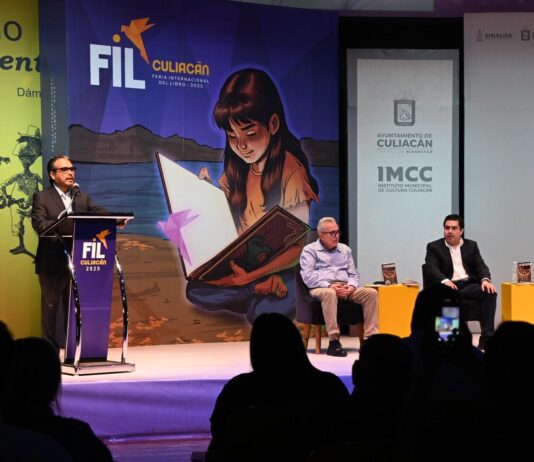 La UAS, aliada del progreso y la cultura, se hace presente en la presentación de “La decisión”, en la Feria Internacional del Libro Culiacán 2025
