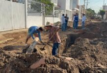 Rehabilitación de infraestructura hidrosanitaria en calle Einstein presenta 75% de avance