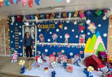 Celebran espíritu navideño con temática de Snoopy en la Primaria Sebastián Lerdo de Tejada
