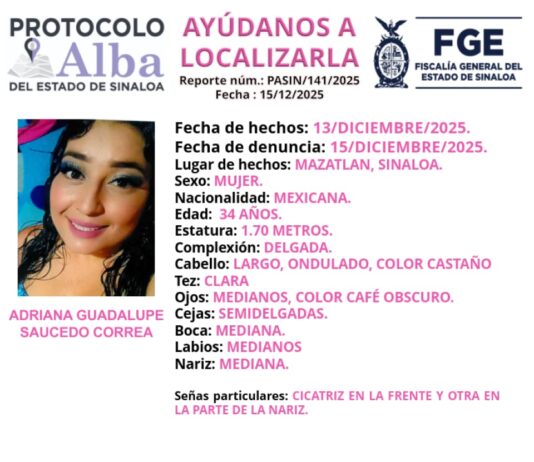 Reportan desaparición de tres mujeres en Mazatlán en menos de 48 horas